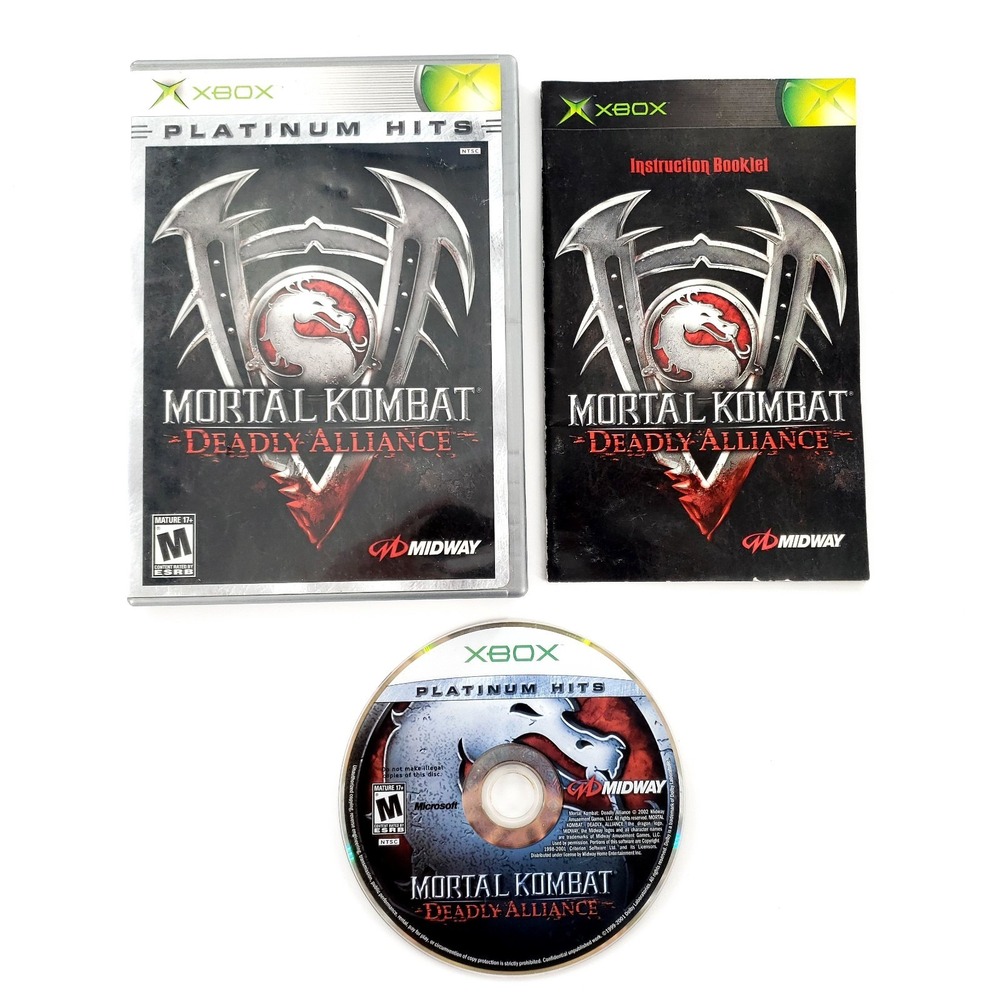 Mortal Kombat: Deadly Alliance (Microsoft Xbox, 2003) Complete Tested & Works